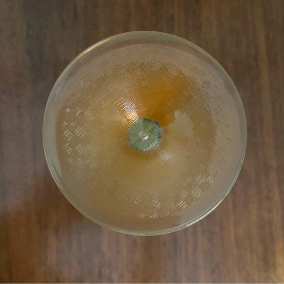 Vintage LIBBEY Frosted
Sundae Glass with Scalloped Rim Yellow & Orange Base - Picture 11 of 14